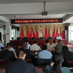 驻马店市新蔡县佛阁寺镇组织开展行政执法案例专题讲座