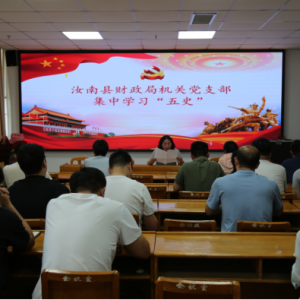 驻马店市汝南县财政局机关党支部集中学习“五史”