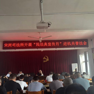 驻马店市新蔡县宋岗司法所开展“民法典进机关”活动