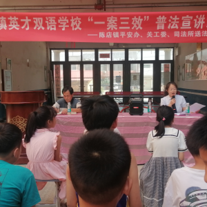驻马店市新蔡县陈店司法所开展“‘典’进校园 护航成长”活动