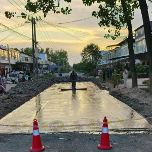驻马店市新蔡县佛阁寺镇：企业无私献爱心 修补路面暖人心