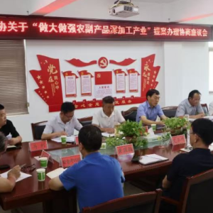 正阳县政协关于“做大做强农副产品深加工产业”提案办理协商座谈会召开