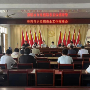 驻马店市新蔡县弥陀寺乡召开近期安全工作推进会