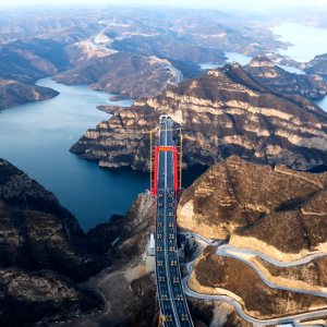 黄河三峡大桥通车在即！济新高速“巨龙”横跨天堑