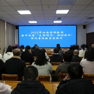 2025年驻马店市汝南县财政局集中观看移风易俗宣传教育片
