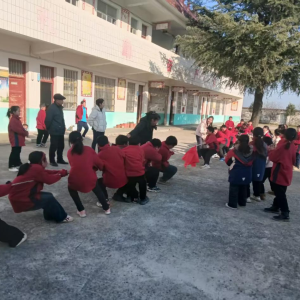 驻马店市正阳县彭桥乡大陈小学举办冬季运动会