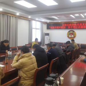 驻马店市正阳县政协机关党支部开展“党建引领开新局 实干笃行启新程”主题党日活动