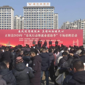 驻马店市正阳县举办“春风行动暨就业援助季”专场招聘活动