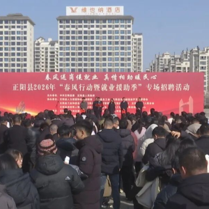 驻马店市正阳县举办“春风行动暨就业援助季”专场招聘活动